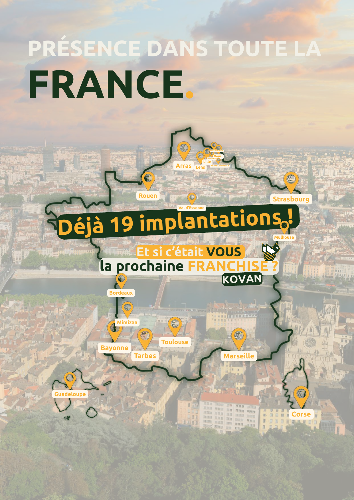 19 implantations