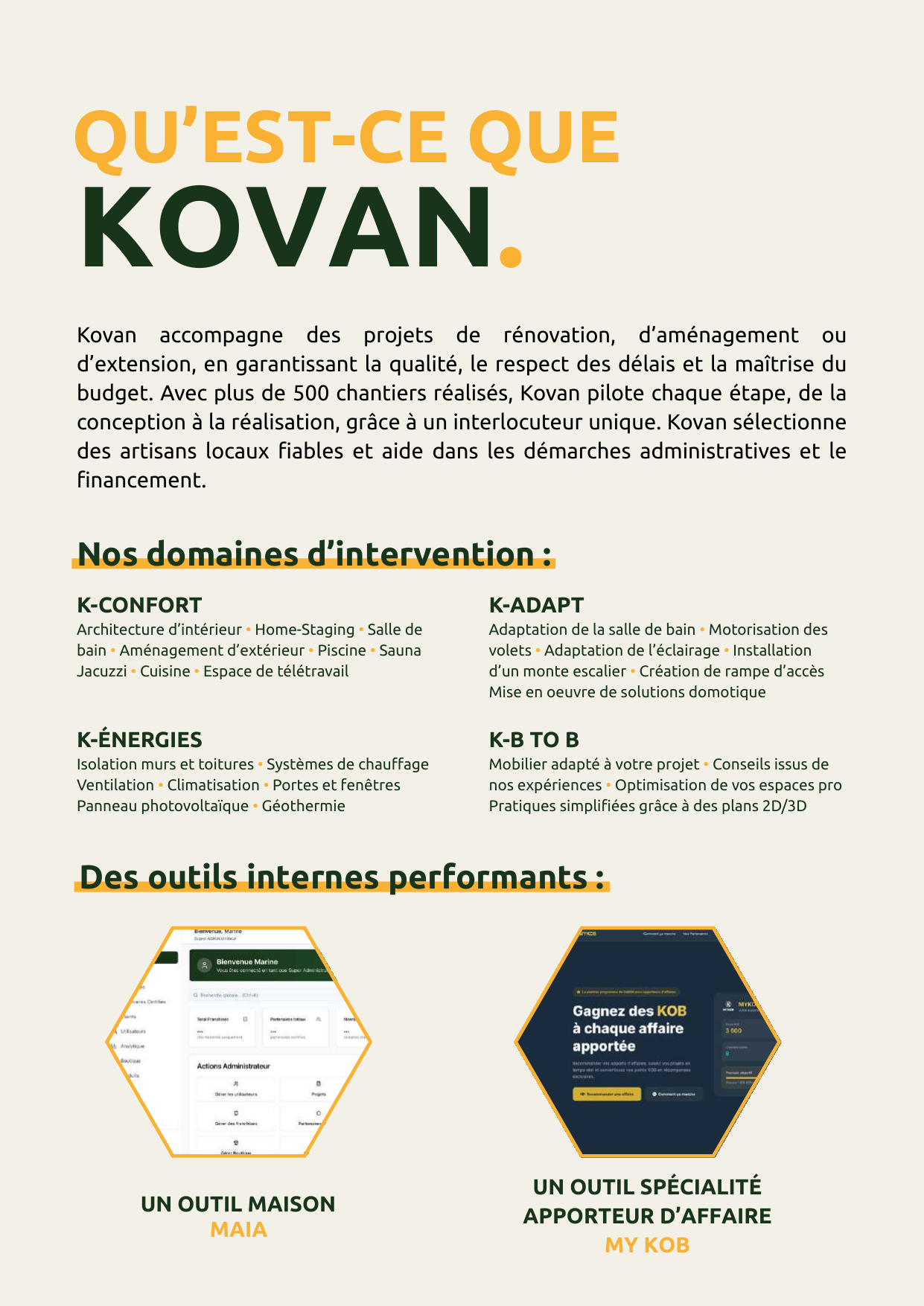 Domaines d'intervention